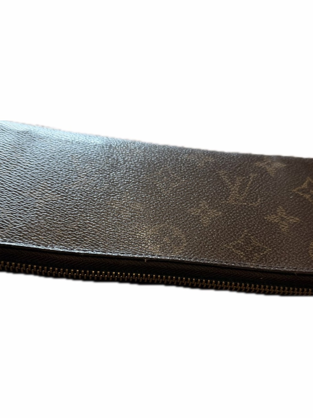 Louis Vuitton Monogram Canvas Zip Pouch in Dark Brown with Gold Hardware